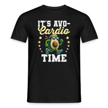 It's Avo-Cardio Time Gym Vegan Avocardio Avocado - Men's T-Shirt - black - Front - AI Model Male 178 light (178cm)