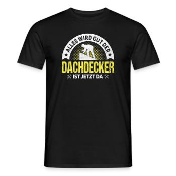 Tout ira bien, le couvreur est maintenant maître - T-shirt homme - noir - Devant - AI Model Male 178 light (178cm)
