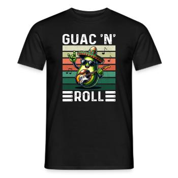 Guac 'N' Roll Rocker Guacamole Vegan Avocat - T-shirt homme - noir - Devant - AI Model Male 178 light (178cm)