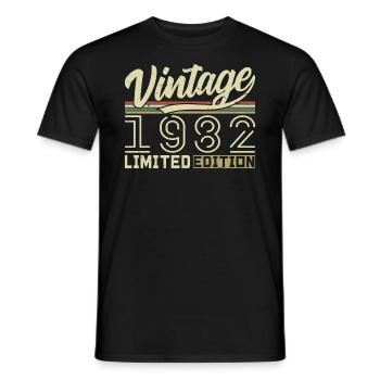 Legend since 1982 Born 1982 Birthday 42 years old - Men's T-Shirt - black - Front - AI Model Male 178 light (178cm)
