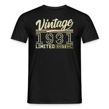 Legend since 1981 Born 1981 Birthday 43 years - Men's T-Shirt - black - Front - AI Model Male 178 light (178cm)