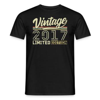 Legende seit 2017 Geboren 2017 Geburtstag 7 Jahre - Männer T-Shirt - Schwarz - Vorne - AI Model Male 178 light (178cm)