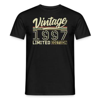 Légende depuis 1997 Né en 1997 Anniversaire 27 ans - T-shirt homme - noir - Devant - AI Model Male 178 light (178cm)