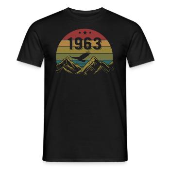 1963 Jahrgang Geburtstag 1963 Retro Geschenkidee - Männer T-Shirt - Schwarz - Vorne - AI Model Male 178 light (178cm)