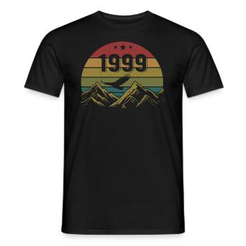 1999 Jahrgang Geburtstag 1999 Retro Geschenkidee - Männer T-Shirt - Schwarz - Vorne - AI Model Male 178 light (178cm)
