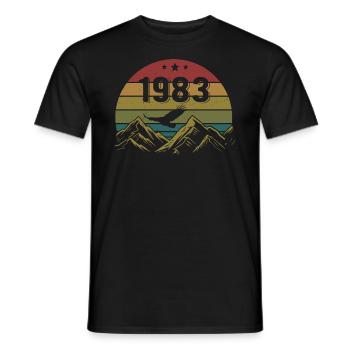 1983 Jahrgang Geburtstag 1983 Retro Geschenkidee - Männer T-Shirt - Schwarz - Vorne - AI Model Male 178 light (178cm)