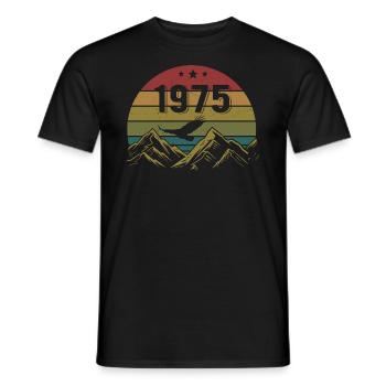 1975 Jahrgang Geburtstag 1975 Retro Geschenkidee - Männer T-Shirt - Schwarz - Vorne - AI Model Male 178 light (178cm)