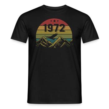 1972 Jahrgang Geburtstag 1972 Retro Geschenkidee - Männer T-Shirt - Schwarz - Vorne - AI Model Male 178 light (178cm)