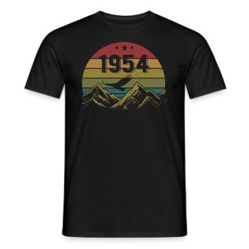 1954 Jahrgang Geburtstag 1954 Retro Geschenkidee - Männer T-Shirt - Schwarz - Vorne - AI Model Male 178 light (178cm)