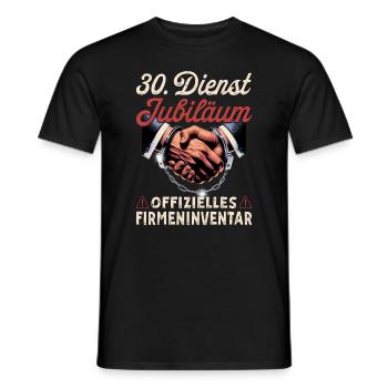Cadeau d’anniversaire de l’entreprise pour les 30 ans de l’entreprise - T-shirt homme - noir - Devant - AI Model Male 178 light (178cm)