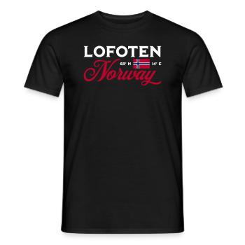 Norway Souvenir Scandinavia Norway Lofoten - Men's T-Shirt - black - Front - AI Model Male 178 light (178cm)