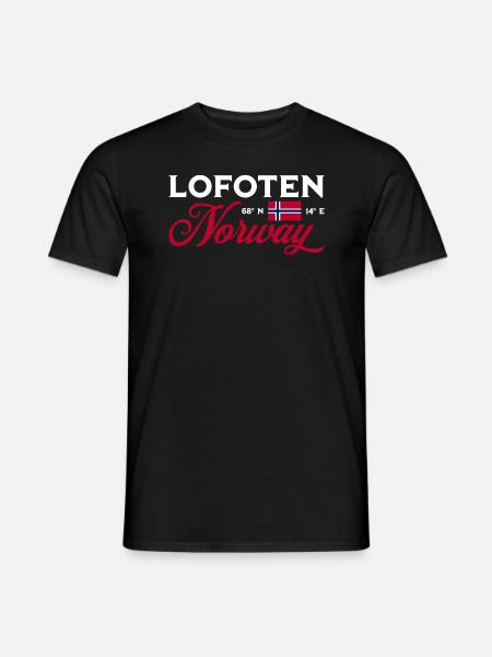 Norwegen Souvenir Skandinavien Norway Lofoten - Männer T-Shirt - Schwarz