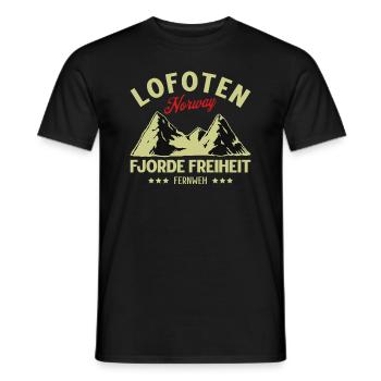Norway Souvenir Norwegian Norge Norway Lofoten - Men's T-Shirt - black - Front - AI Model Male 178 light (178cm)
