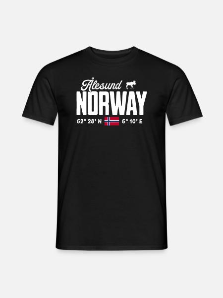 Norvegia Norvegia Norvegia Scandinavia Ålesund - T-shirt uomo - nero