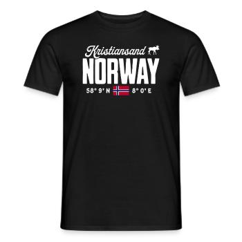 Norway Norway Norge Scandinavia Kristiansand - Men's T-Shirt - black - Front - AI Model Male 178 light (178cm)