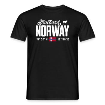 Norway Norway Norge Scandinavia Svalbard - Men's T-Shirt - black - Front - AI Model Male 178 light (178cm)