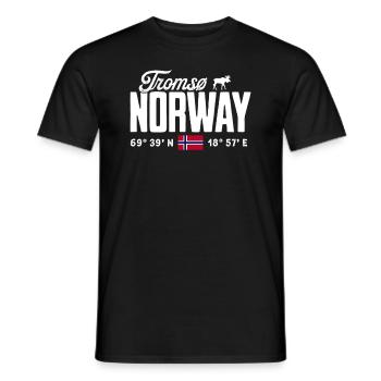 Norwegen Norway Norge Skandinavien Tromsø - Männer T-Shirt - Schwarz - Vorne - AI Model Male 178 light (178cm)