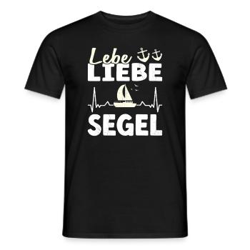 Live Love Sailing Skipper Captain Sailing & Sailing - Men's T-Shirt - black - Front - AI Model Male 178 light (178cm)