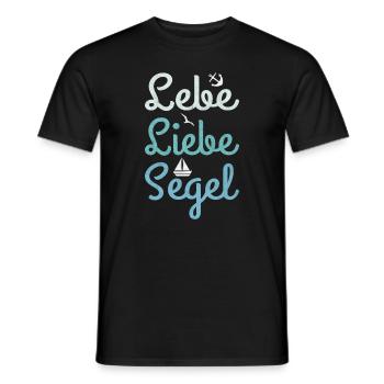 Live Love Sailing Skipper Captain Sailing & Sailing - Men's T-Shirt - black - Front - AI Model Male 178 light (178cm)