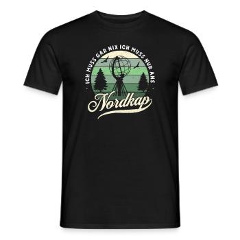 Norwegen Norway Norge North Cape Nordkap - Men's T-Shirt - black - Front - AI Model Male 178 light (178cm)