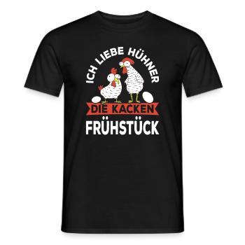 I Love Chickens Farmer Farm Chicken Chickens - Men's T-Shirt - black - Front - AI Model Male 178 light (178cm)