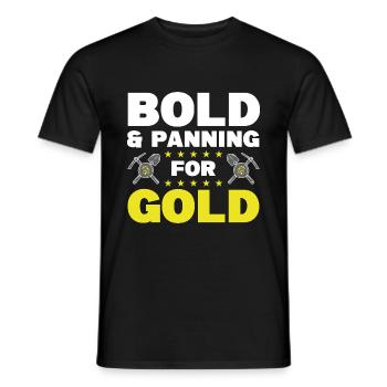 Goldschürfen Geschenkideen | Goldwaschen Goldmine - Männer T-Shirt - Schwarz - Vorne - AI Model Male 178 light (178cm)
