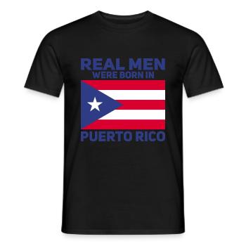 Puerto Rico Flagge | Puerto Ricaner Geschenkideen - Männer T-Shirt - Schwarz - Vorne - AI Model Male 178 light (178cm)