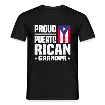 Puerto Rico Flagge | Puerto Ricaner Geschenkideen - Männer T-Shirt - Schwarz - Vorne - AI Model Male 178 light (178cm)