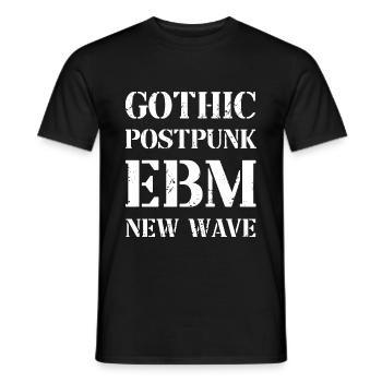Gothic Postpunk - Männer T-Shirt - Schwarz - Vorne - AI Model Male 178 light (178cm)