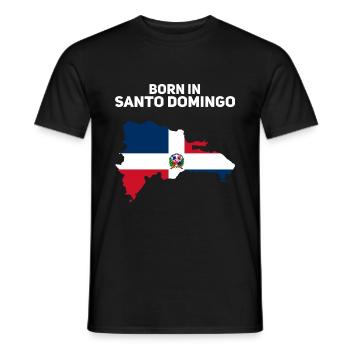 République dominicaine - T-shirt homme - noir - Devant - AI Model Male 178 light (178cm)