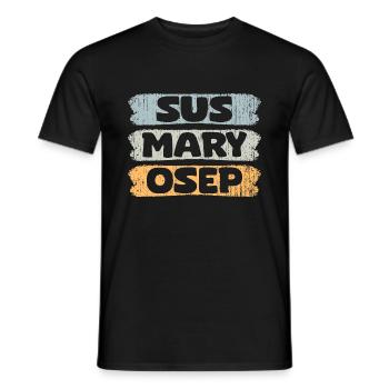 Vintage Sus Mary Osep Pinoy Expression For - Männer T-Shirt - Schwarz - Vorne - AI Model Male 178 light (178cm)