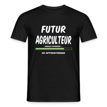 Futur agriculteur - T-shirt homme - noir - Devant - AI Model Male 178 light (178cm)