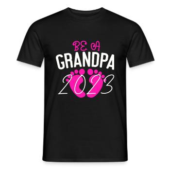 Werdender Opa 2023, 2023 werde ich Opa, 2023 Opa - Männer T-Shirt - Schwarz - Vorne - AI Model Male 178 light (178cm)
