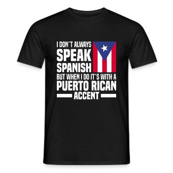 Puerto Rico | Puerto Ricaner Flagge Geschenkideen - Männer T-Shirt - Schwarz - Vorne - AI Model Male 178 light (178cm)
