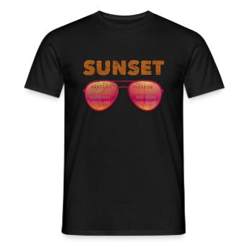 Voyage de vacances d'été lunettes de soleil - T-shirt homme - noir - Devant - AI Model Male 178 light (178cm)