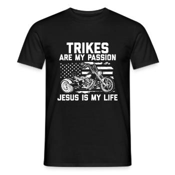 | de moto Trike Triker Trikes Motos Cadeau - T-shirt homme - noir - Devant - AI Model Male 178 light (178cm)