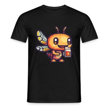 Bière Dragonfly Pixel - T-shirt homme - noir - Devant - AI Model Male 178 light (178cm)