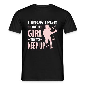 Lacrosse Players - Men's T-Shirt - black - Front - AI Model Male 178 light (178cm)