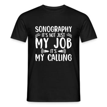 Sonography Doctors | Doctor Profession Sonographer Gifts - Men's T-Shirt - black - Front - AI Model Male 178 light (178cm)