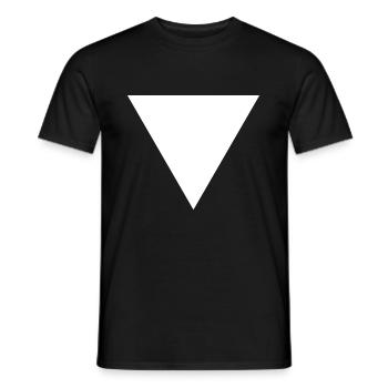 Triangle gift, geometry surface shape white - Men's T-Shirt - black - Front - AI Model Male 178 light (178cm)