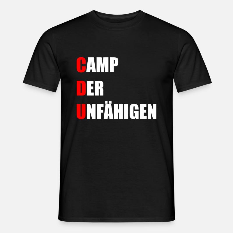 CDU Camp der Unfähigen Lustig - Männer T-Shirt - Schwarz