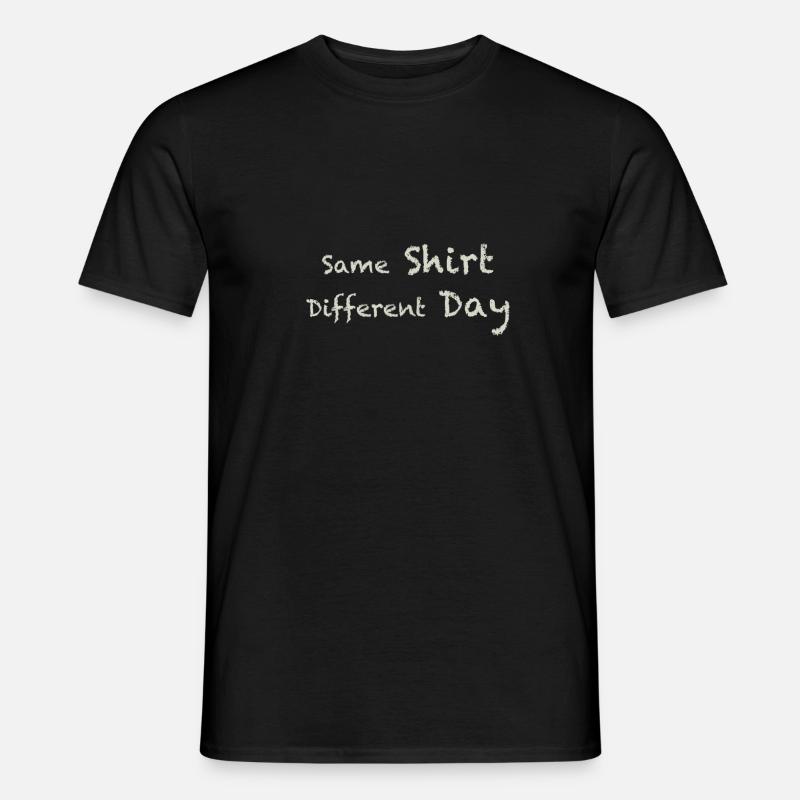 same shirt different day - T-shirt homme - noir