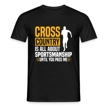 Crosslauf | Cross Country Läufer Berglauf Geschenk - Männer T-Shirt - Schwarz - Vorne - AI Model Male 178 light (178cm)
