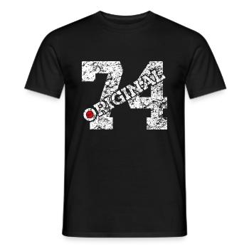 52. GEBURTSTAG 52 JAHRE ORIGINAL 1974 - Männer T-Shirt - Schwarz - Vorne - AI Model Male 178 light (178cm)