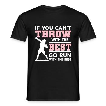 Shot Put Women | Shot Putter Sports Gifts - Men's T-Shirt - black - Front - AI Model Male 178 light (178cm)