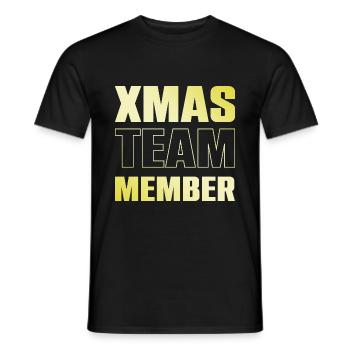 Xmas Team - Men's T-Shirt - black - Front - AI Model Male 178 light (178cm)