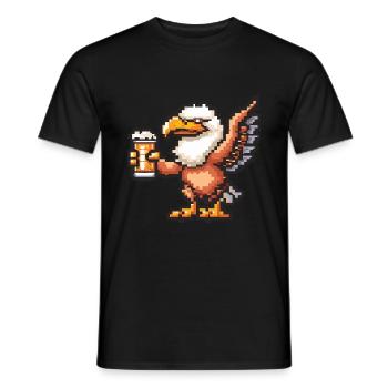 Adler Pixel Beer - Men's T-Shirt - black - Front - AI Model Male 178 light (178cm)