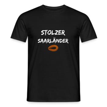 Stolzer Saarländer Lyoner Geschenk Geschenkidee - Männer T-Shirt - Schwarz - Vorne - AI Model Male 178 light (178cm)