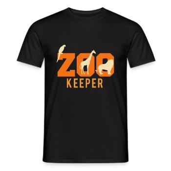 Zoo Animal Care Zookeeper Zoo Keeper T-Shirt - Men's T-Shirt - black - Front - AI Model Male 178 light (178cm)