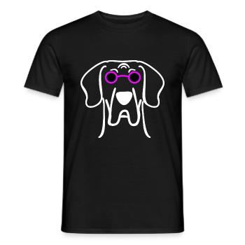 Cool Great Dane avec des lunettes de soleil - T-shirt homme - noir - Devant - AI Model Male 178 light (178cm)